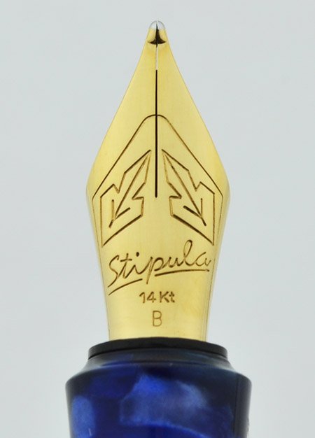 Stipula I Castoni Lapis (Blue) Fountain Pen - 14k Broad Nib (Near 